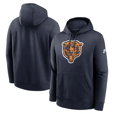 Sweat à capuche Nike bleu marine avec logo Chicago Bears Rewind Club pour homme