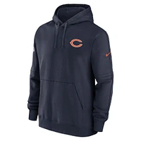 Men's Nike Navy Chicago Bears Sideline Club Fleece Pullover Hoodie