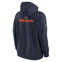 Men's Nike Navy Chicago Bears Sideline Club Fleece Pullover Hoodie