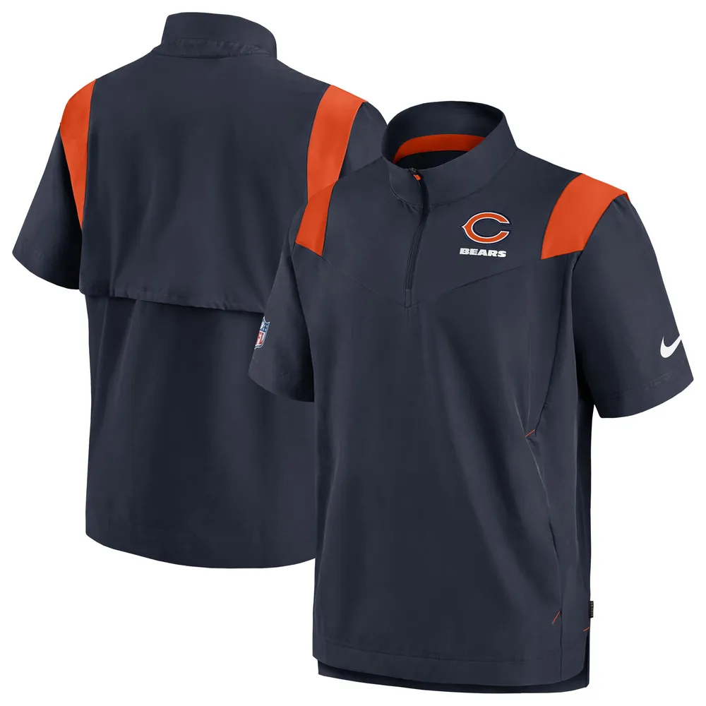 Haut à enfiler Chevron Lockup Chicago Bears Sideline Coaches Nike pour homme, bleu marine