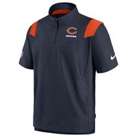 Men's Nike Navy Chicago Bears Sideline Coaches Chevron Lockup Pullover Top