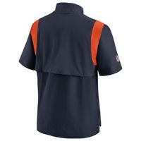 Men's Nike Navy Chicago Bears Sideline Coaches Chevron Lockup Pullover Top