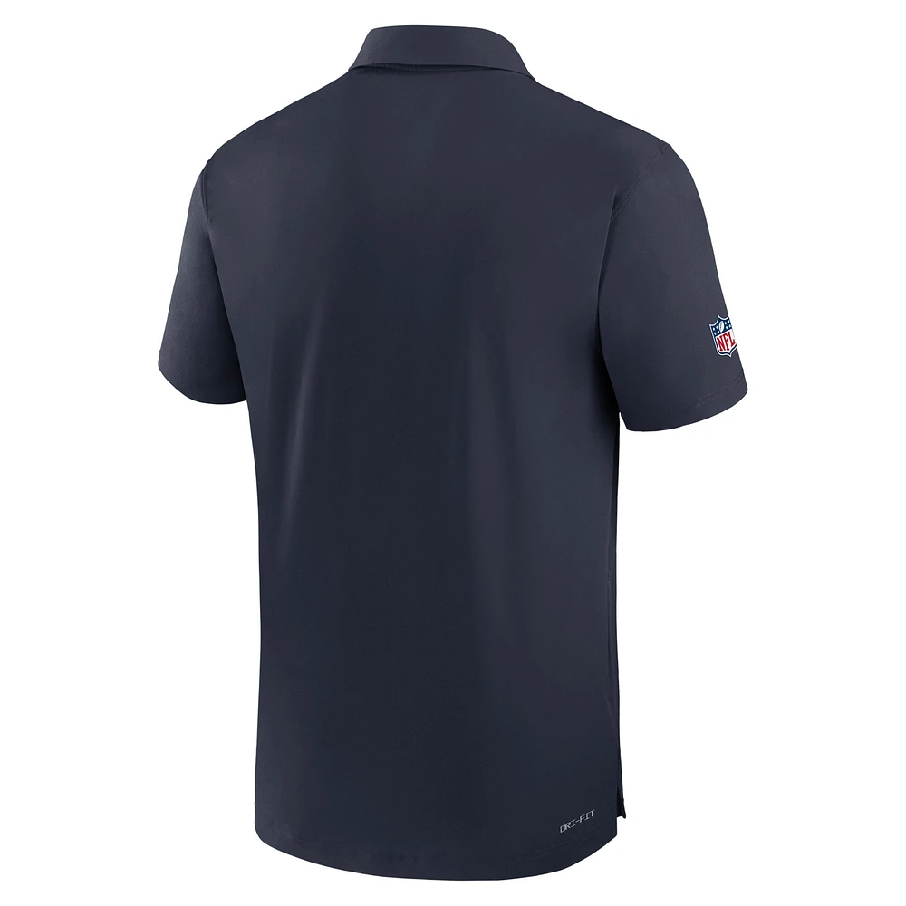 Men's Nike Navy Chicago Bears Sideline Coaches Performance Polo