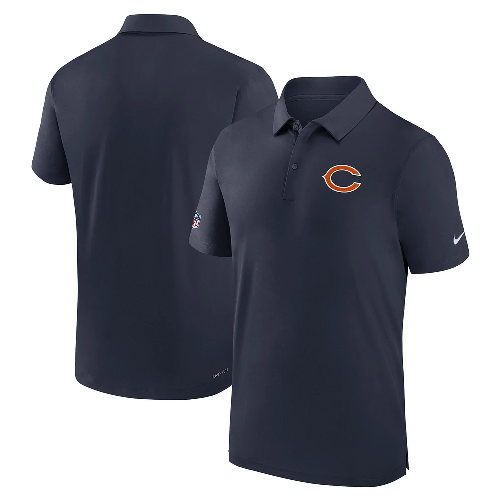 Men's Nike Navy Chicago Bears Sideline Coaches Performance Polo