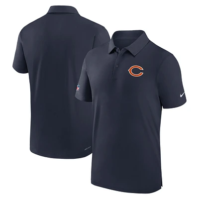 Polo de performance Nike pour hommes, Chicago Bears Sideline Coaches, bleu marine