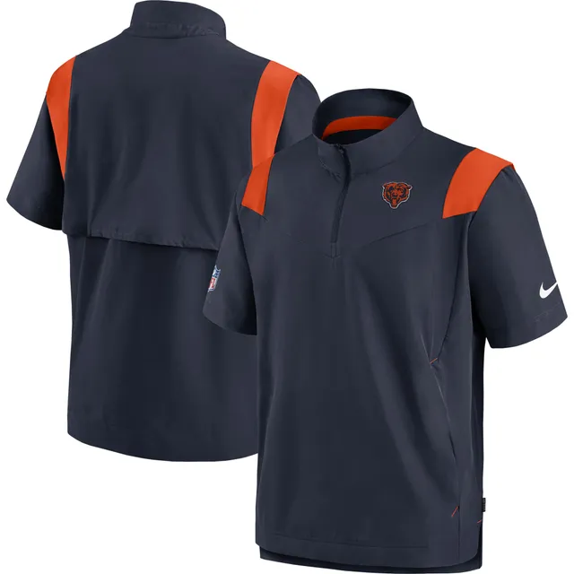 Nike Men's Denver Broncos Sideline Coaches Short Sleeve Jacket - Navy - L (Large)