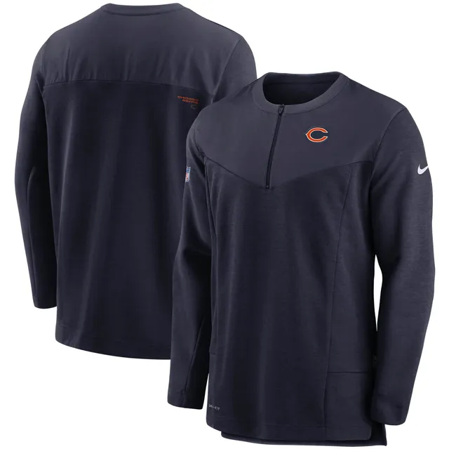 Men's Nike Navy Denver Broncos Sideline Half-Zip Hoodie Size: Large