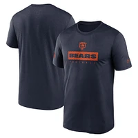 T-shirt Nike Chicago Bears Sideline Legend Performance bleu marine pour homme