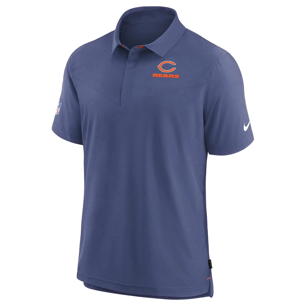 Men's Nike Navy Chicago Bears Sideline Lockup Performance Polo