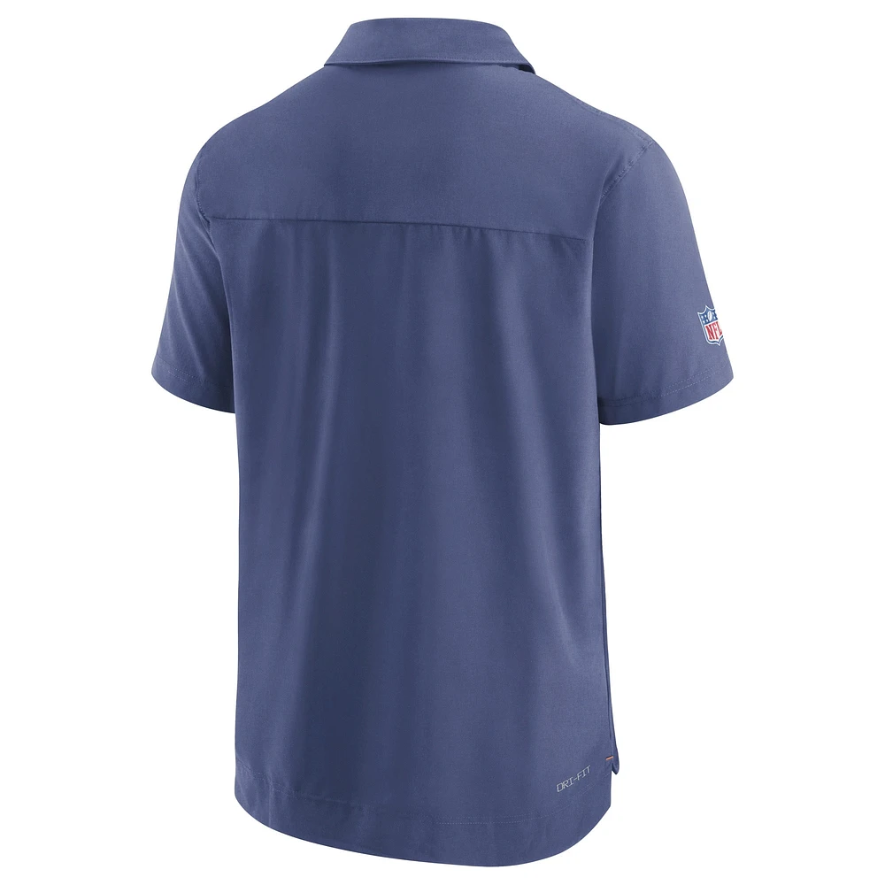 Men's Nike Navy Chicago Bears Sideline Lockup Performance Polo