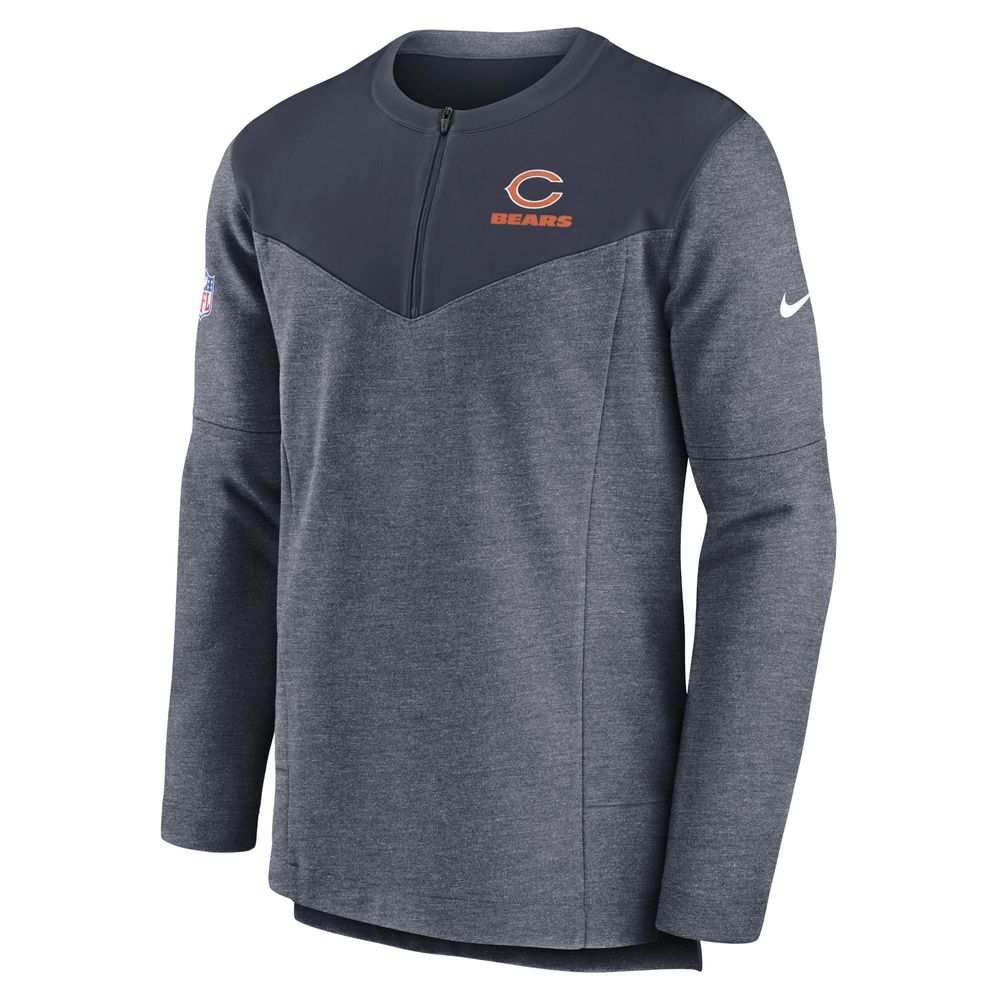 Men's Nike Navy Chicago Bears Sideline Lockup Performance - Quarter-Zip Top