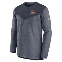 Men's Nike Navy Chicago Bears Sideline Lockup Performance - Quarter-Zip Top