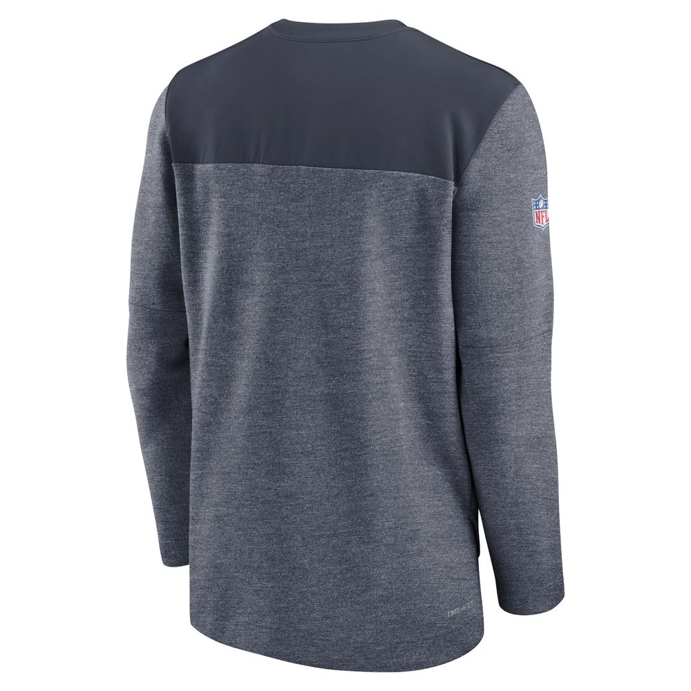 Men's Nike Navy Chicago Bears Sideline Lockup Performance - Quarter-Zip Top
