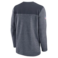 Men's Nike Navy Chicago Bears Sideline Lockup Performance - Quarter-Zip Top