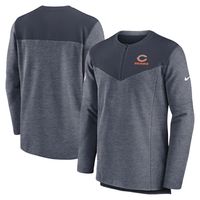 Men's Nike Navy Chicago Bears Sideline Lockup Performance - Quarter-Zip Top