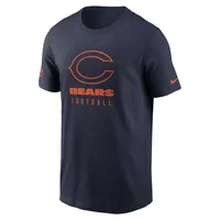 Men's Nike Navy Chicago Bears Sideline Performance - T-Shirt