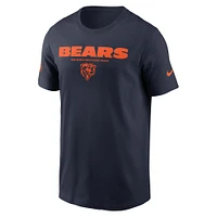 Men's Nike Navy Chicago Bears Sideline Performance T-Shirt