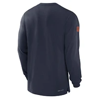 Men's Nike Navy Chicago Bears Sideline Player Performance Long Sleeve T-Shirt