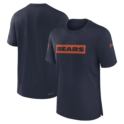 Men's Nike Navy Chicago Bears Sideline Player Performance T-Shirt