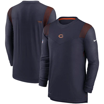 Men's Nike Navy Chicago Bears Sideline Player UV Performance Long Sleeve T-Shirt