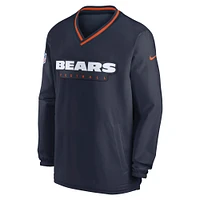 Men's Nike Navy Chicago Bears Sideline Pullover Wind Shirt