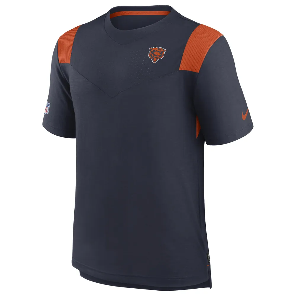 T-shirt à logo ton sur la ligne de touche Chicago Bears Nike bleu marine pour homme