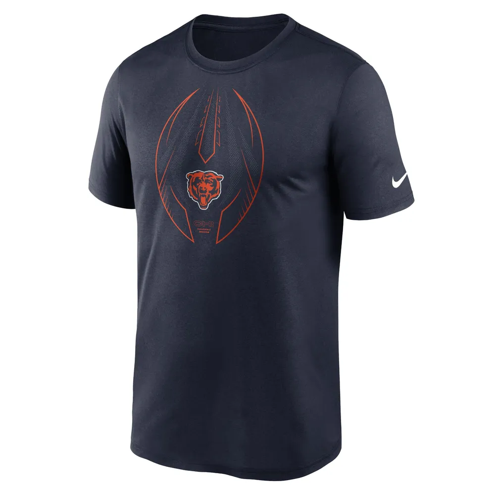 T-shirt de performance Nike Chicago Bears Team Legend Icon pour homme, bleu marine