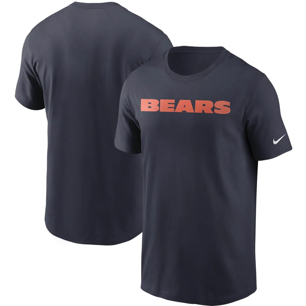 T-shirt Nike bleu marine Chicago Bears Team Wordmark pour homme