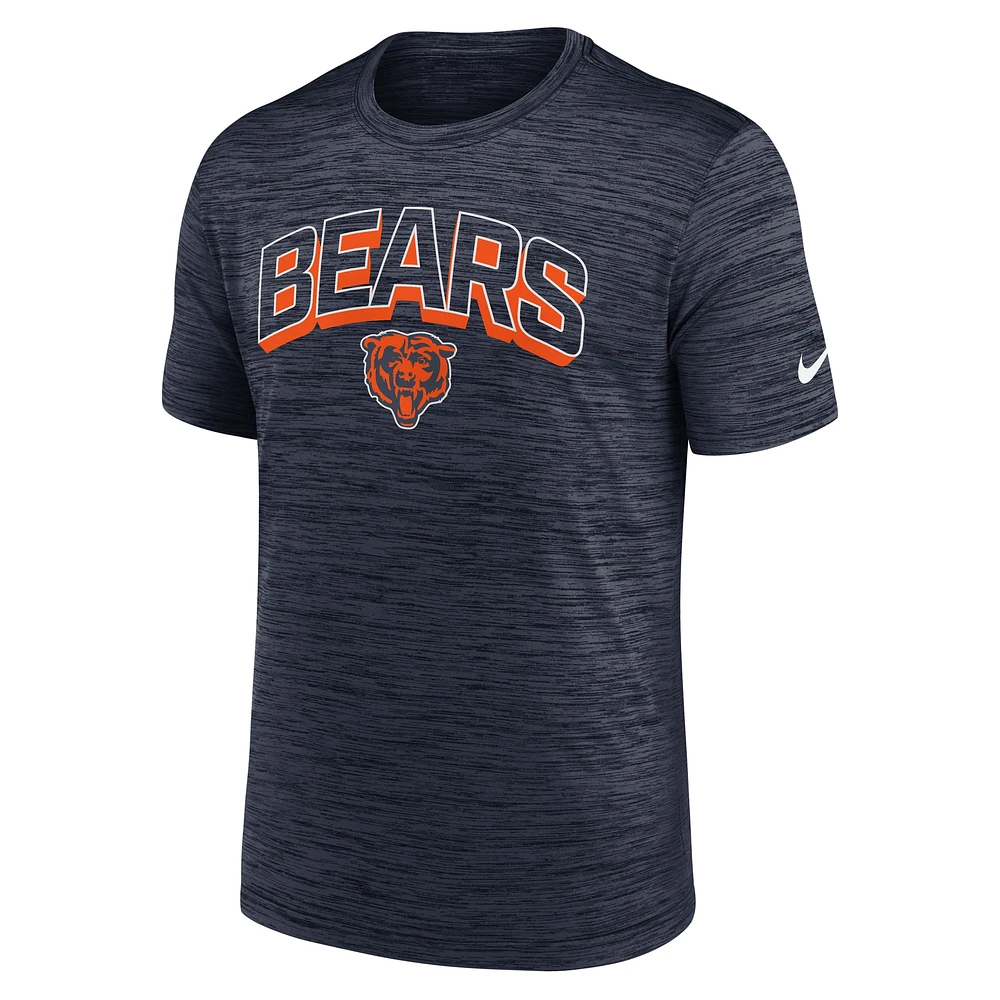 T-shirt Nike bleu marine Chicago Bears Velocity Performance pour homme