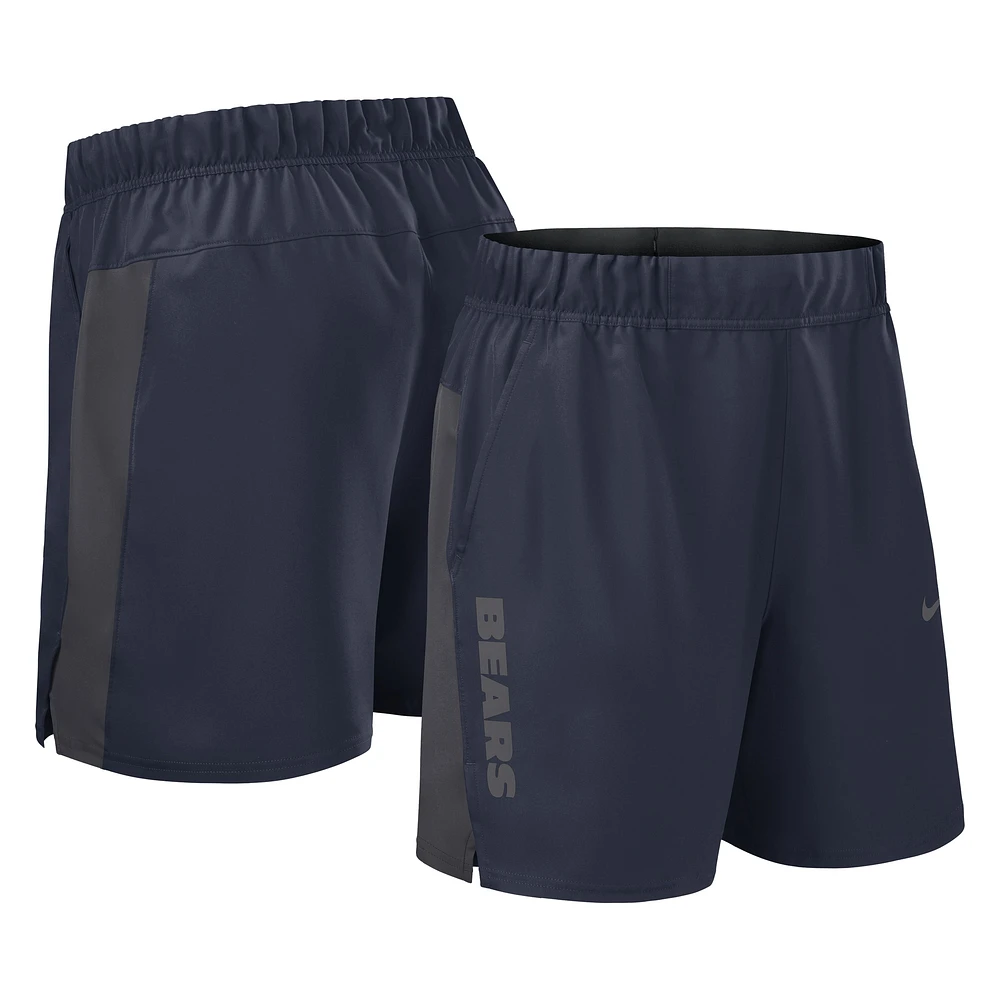 Short Nike bleu marine Chicago Bears Woven Victory Performance pour homme