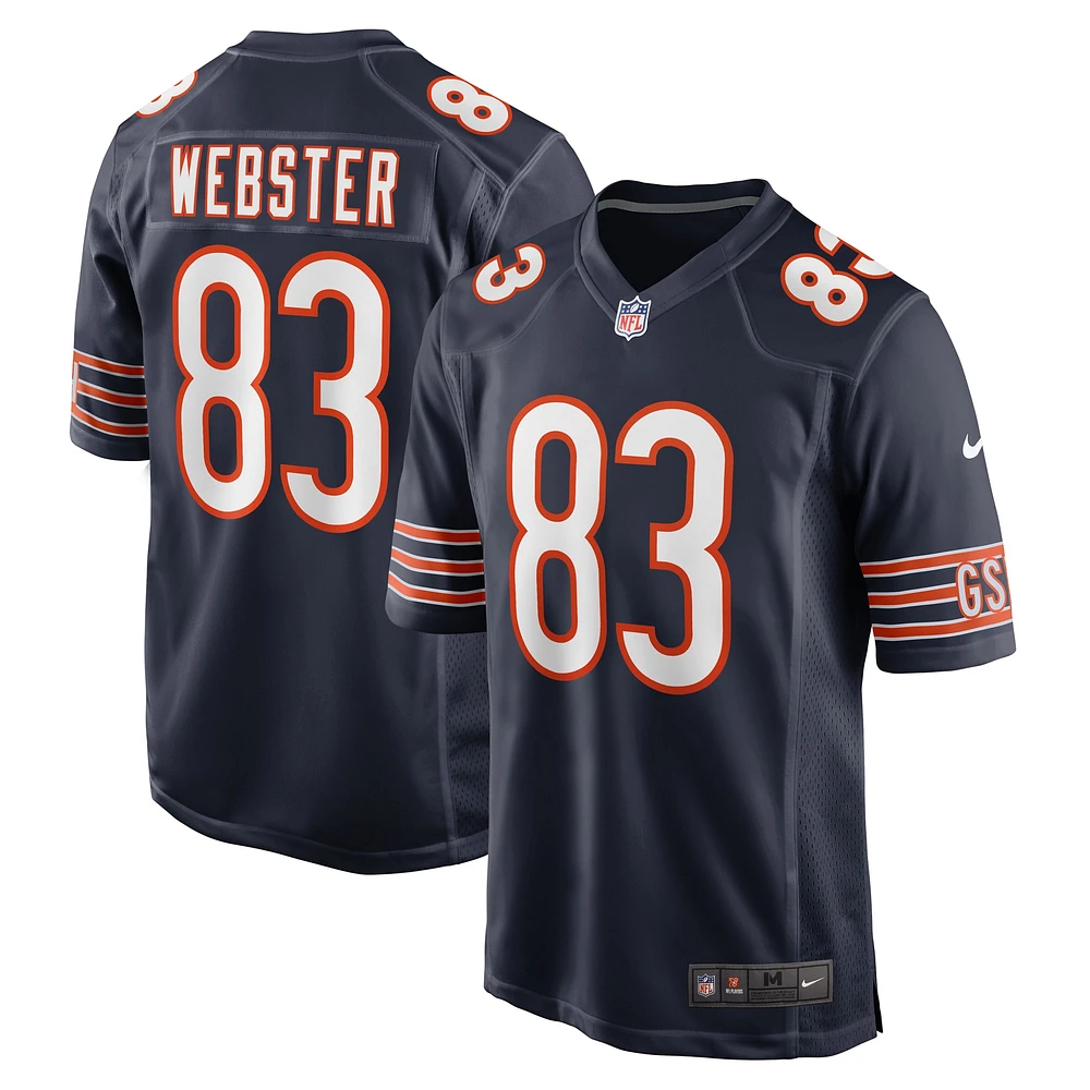 Maillot de match l'équipe Nike Nsimba Webster pour hommes, bleu marine, Chicago Bears