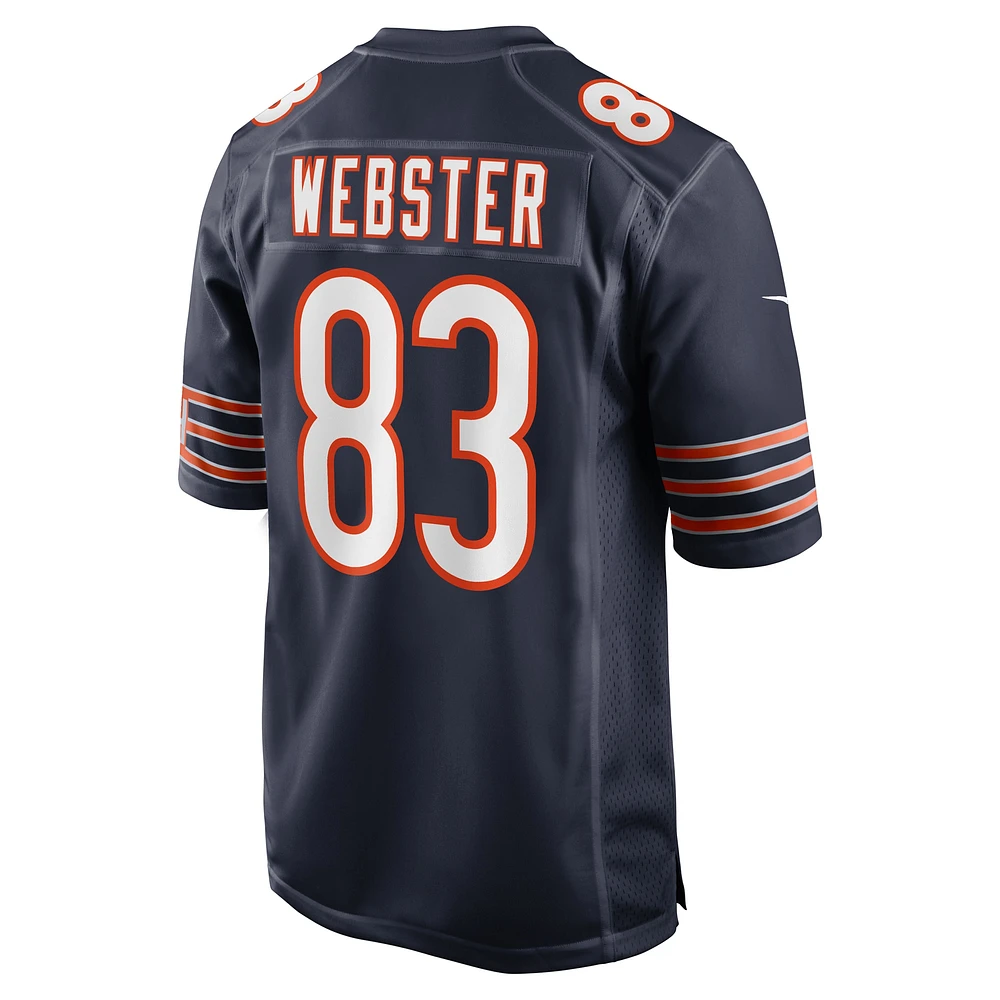 Maillot de match l'équipe Nike Nsimba Webster pour hommes, bleu marine, Chicago Bears