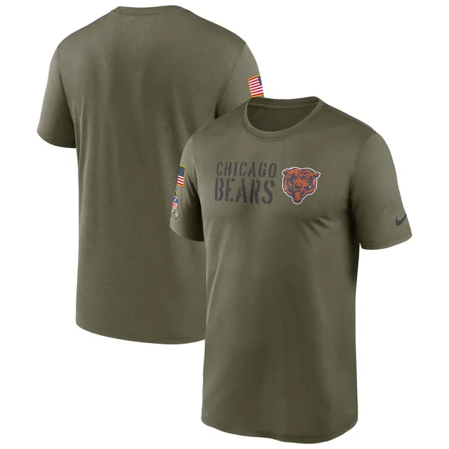 Mens Nike Dri-Fit Chicago Bears Salute To Service T-Shirt Black Medium