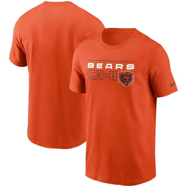 Chicago Bears Nike Throwback Raglan Long Sleeve T-Shirt - Orange/Navy