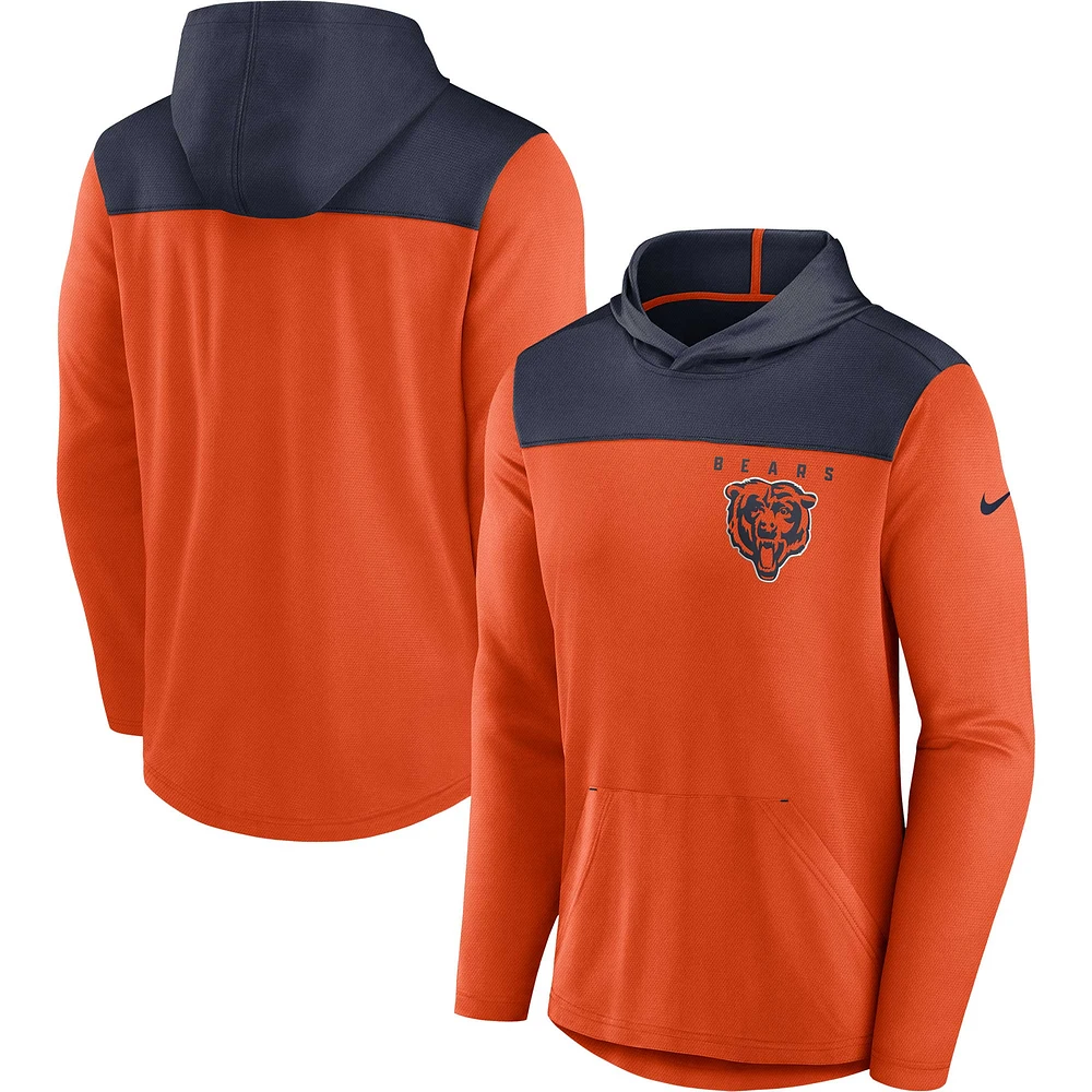 Sweat à capuche Nike Orange Chicago Bears Fan Gear pour homme