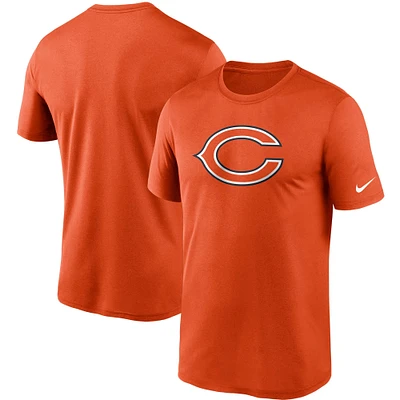 T-shirt Nike Orange Chicago Bears Logo Essential Legend Performance pour homme