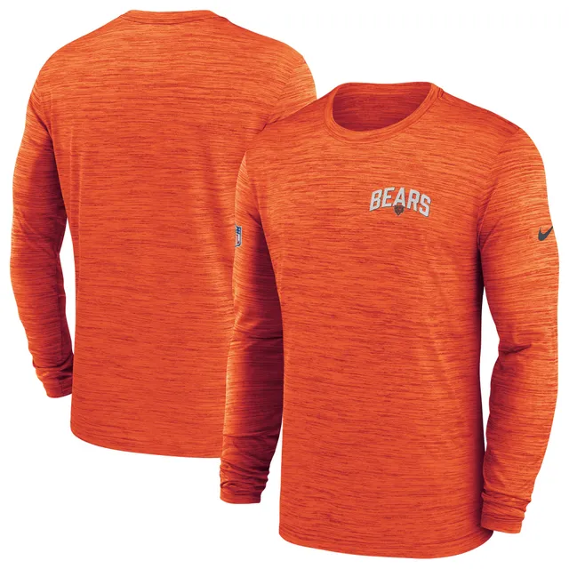 Men's Nike Orange/Navy Chicago Bears Throwback Raglan Long Sleeve T-Shirt Size: Medium