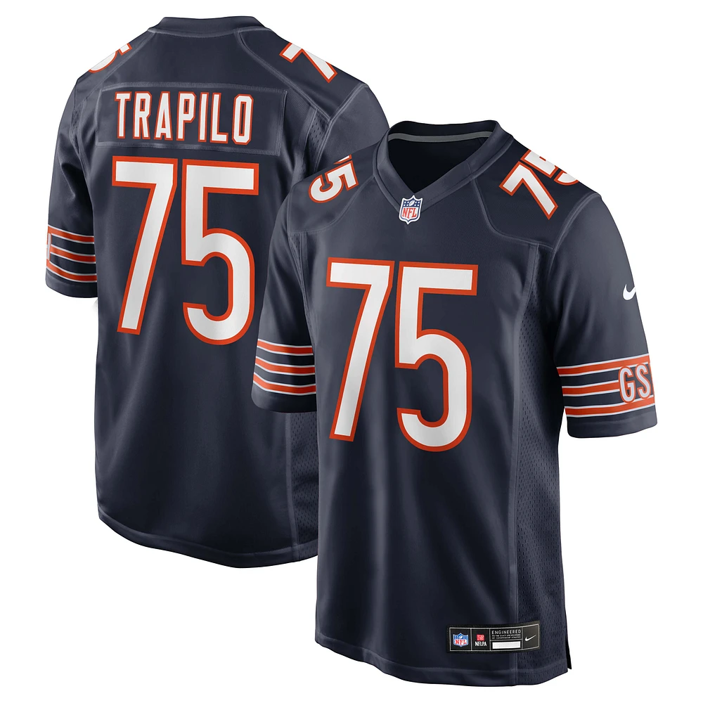 Men's Nike Ozzy Trapilo Navy Chicago Bears Team Game Jersey