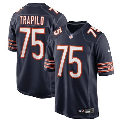 Men's Nike Ozzy Trapilo  Navy Chicago Bears Team Game Jersey