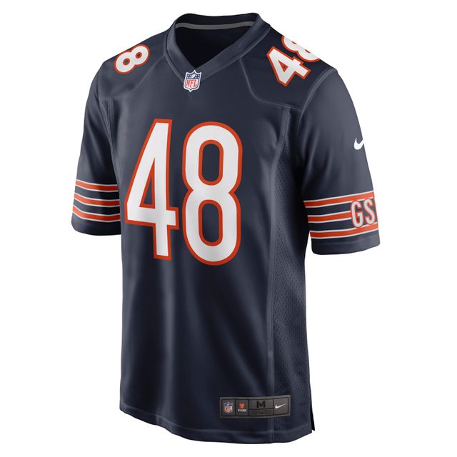 Maillot de match Nike Patrick Scales pour hommes, bleu marine, Chicago Bears