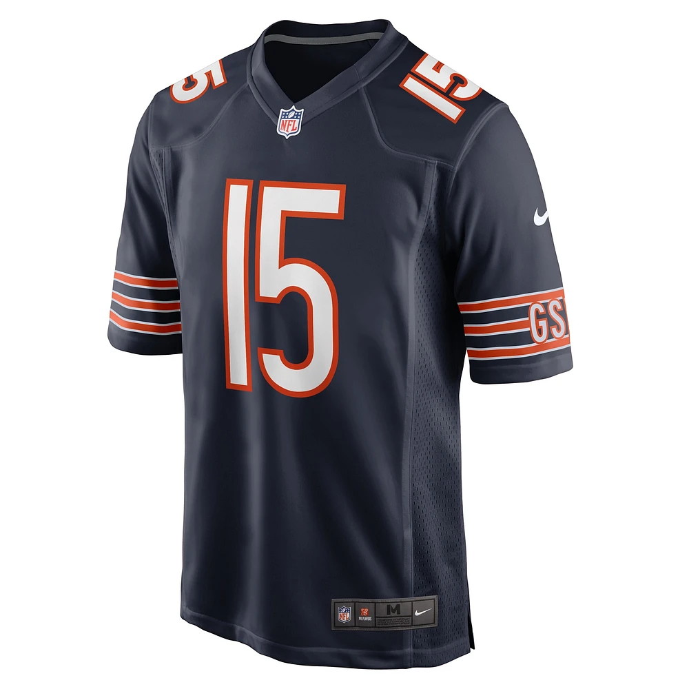 Maillot de jeu Nike Rome Odunze bleu marine pour homme des Chicago Bears