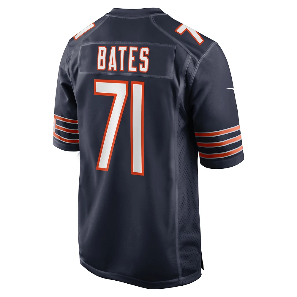 Maillot de match Nike Ryan Bates des Chicago Bears pour homme, bleu marine