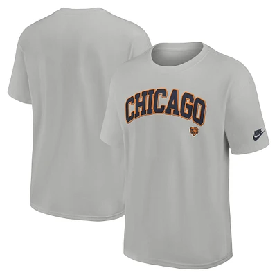 T-shirt Nike Rewind Max90 argenté pour homme Chicago Bears