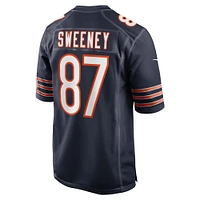 Maillot de match Nike Tommy Sweeney bleu marine des Chicago Bears pour homme