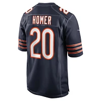 Maillot de joueur des Chicago Bears Nike Travis Homer pour homme, bleu marine