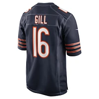 Men's Nike Trenton Gill Navy Chicago Bears Game Player Jersey