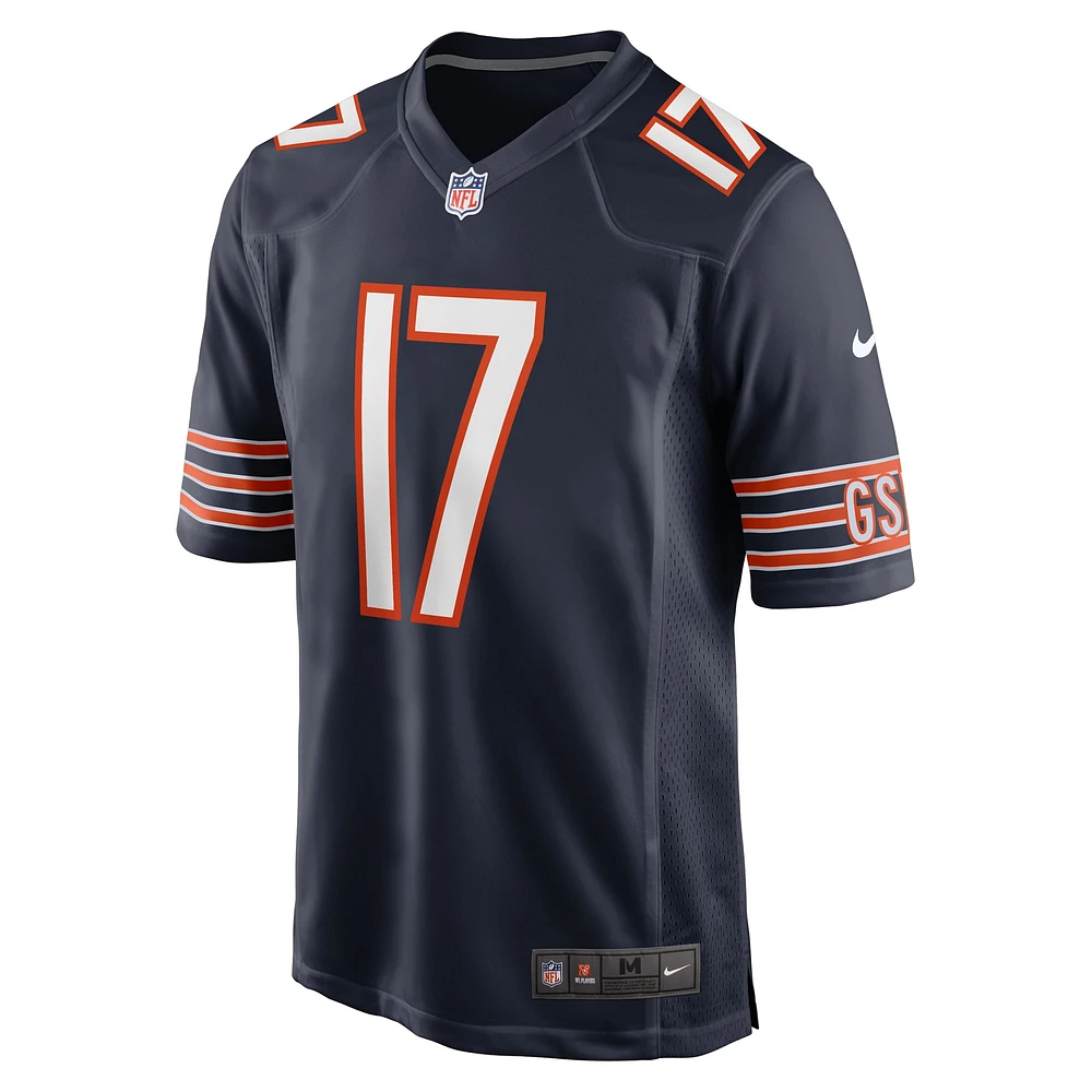 Maillot de match Nike Tyson Bagent pour hommes, bleu marine, Chicago Bears