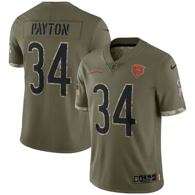 Chicago Bears Nike Game Alternate Jersey - White - Walter Payton - Mens