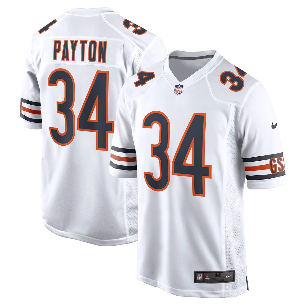 Maillot Nike Walter Payton pour homme, joueur retraité à l'extérieur des Chicago Bears, blanc