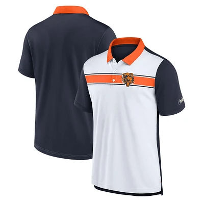 Men's Nike  White/Navy Chicago Bears Rewind Pique Polo